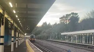 SWR class 444 fast down Weymouth train whizzing through pokes down for Boscombe 