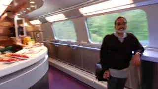 TGV Paris train from Stuttgart - Restaurant view