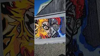 Tufting a Custom Demon Slayer Rug #demonslayer #akaza #rengoku #rug #tufting #art #anime