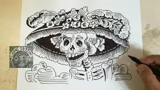 COMO DIBUJAR A LA CATRINA | dibujo en vivo | how to draw catrina