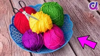 Best use of waste Wool craft idea | Home Decor | Reuse ideas | Artkala