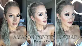 TRYING A $13.99 WRAP PONYTAIL FROM AMAZON | Review + Demo