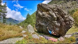 Col des Montets, Roadside Boulder : Pass 7a