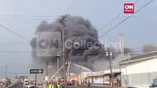 NJ:BOARDWALK FIRE-THICK SMOKE AND FLAMES