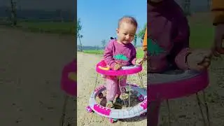 Baby noob driving skill😂 #cutebaby #trending