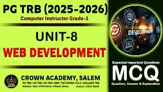PG TRB 2025-2026 (UNIT-8 : Web Development) Important Questions (New Syllabus) PART-2