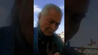 Senior Musician Birbal Shrestha with Sarangi.