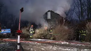 Firefighters battle blaze in Moosic
