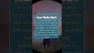 Announcement Holistic Healing available here Inner Realm work