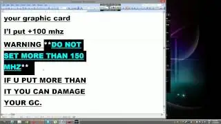 How to overclock Nvidia Graphic Card with OS GURU