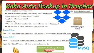 How to Koha Auto Backup in Dropbox | Lib Power Tech
