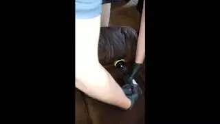 Using a new tool to clean this microfiber recliner!