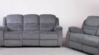 Emma Grey Fabric Reclining Sofas available at Sheepbridge Interiors