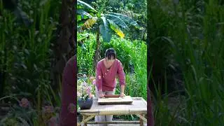 Traditional heritage dessert - Picking seaweed flowers and make delicious flower cakes