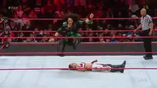 Running Leg Drop on Bayley