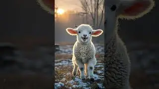 lamb in the snow