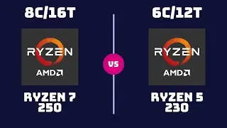 AMD Ryzen 7 250 vs Ryzen 5 230 &ndash; CPU Comparison | Big Difference?