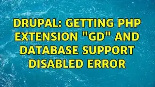 Drupal: Getting PHP extension 