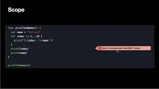 Swift:  Constant and Variable Scope