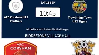 Trowbridge Town Tigers v AFC Corsham U12s 18 09 21