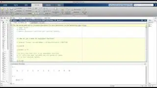 MATLAB Video 15: Anonymous Functions and Function Handles