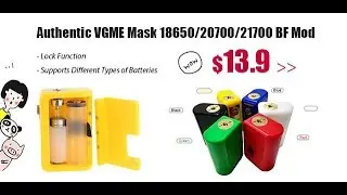 [2Fdeal]Authentic VGME Mask 18650/20700/21700 Bottom Feeding Mod w/8ml Bottle