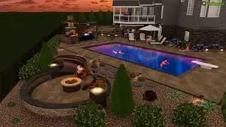 Backyard Oasis - Ft pool, bar, firepit, outdoor fireplace, patios, walkways and landscaping