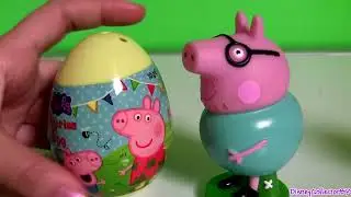 Peppa Pig Surprise Eggs using Play Doh Peppa Pig Stampers