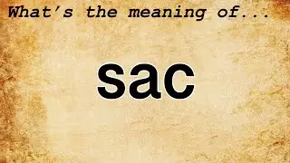 Sac Meaning : Definition of Sac