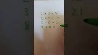 Viral math problem #13 1+4=5, 2+5=12, 3+6=21, 8+11=?