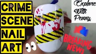 V#16- Easy Crime Scene Nail Art Using Kads Stamping Plate