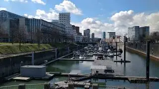 D&uuml;sseldorf Medienhafen 4k Panorama