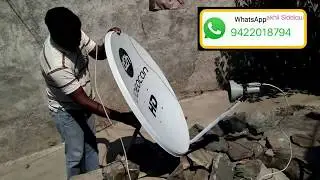 90 centimetre dish c band pe kaise set kare | Akhil Free Dish