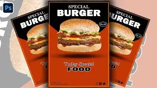 Design Fast-Food Burger Poster in Photoshop| #adobephotoshop #ps #edit #burger #design #new #adobe