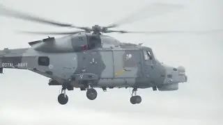 Commando helicopters and Royal Navy attack helicopters at RNAS Yeovilton plane spotting compilation