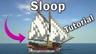 Minecraft Tutorial: How to Make a Boat/Ship (Sloop)