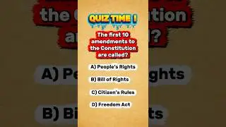 The first 10 amendments to the Constitution are called? #shorts #quiz #gk #america #usa #uk