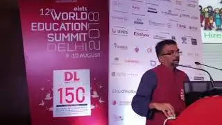 CEO, Chocko Valliappa, addresses the World Education Summit 2018, Delhi, as the Industry Speaker