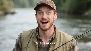catching big freshwater fish, Asian hansom man catch big fish in river
