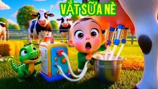 🍼 Em Bé Lần Đầu Cho Bò Ăn & Vắt Sữa | Hoạt Hình Dễ Thương Cho Bé