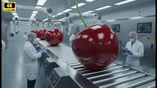 Inside Cherry Processing Factory. From Harvesting To Cherry fruit (the entire process).
