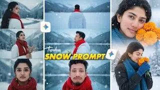 Instagram Snowfall Photo Trend 2025 ❄️| 3 Layer Gemini Image Editing Tutorial | #instragramtrending