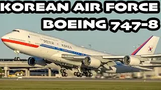 Korean Air Force 1 (Presidential Visit) Boeing 747-8 VIP action in Ottawa (YOW/CYOW)