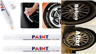 ||Car Tire lettering modification || [crazygol 2 permanet marker]#devil_dvlogs