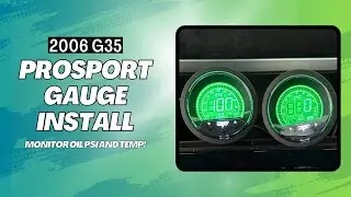 G35 | Installing Oil Pressure and Temp Gauges.