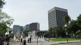 San Jose, California - Downtown area and Adobe building