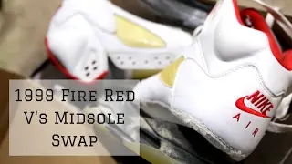 Complete 1999 Fire Red V's Midsole Swap | Shoemabat Restorations