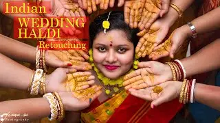 Photoshop Tutorial : How To retouch Indian Wedding Bride Photo of Haldi ceremony | PIXEL WORLD