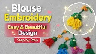 Embroidery Class 39/Flower Embroidery/Blouse Embroidery Design for Beginner/#Diy #AariandCraftWork 