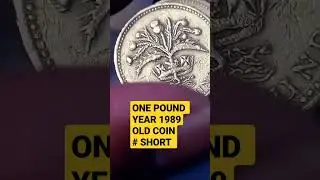 year 1989 One Pound  Old Coin # Short some IMFORMATION ( FEATURES )